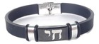 New Amazing Bracelet Black Rubber Jewish Chai Life Living Made Israel Judaica 