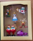 Rare Disney  alice In Wonderland  Storybook Christmas Ornament Set Of 6