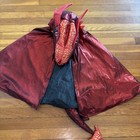 Great Pretender Red Metallic Dragon Cape Kid Costume Dress Up  Sz 3-4