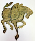 Vintage Brass Flying Pegasus Horse W wings Wall Hanging 8 5  X 10  Made In Korea