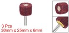3pcs Abrasive Wheels 30mm X 25mm Buffing Polishing Wheels With 6mm Shank
