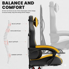 Gaming Chair With Massage ergonomic Pc Computer Chair With Footrest Comfortable