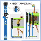 Portable Volleyball   Badminton Combo Net Set With 2 Nets  20ft And 32ft    B   