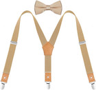 Men s Boy s Suspenders And Bow Tie Set Elastic Y Back With Metal Clips