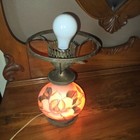 Vintage  gone With The Wind  Style Hurricane Double Lamp Mid Century Works 