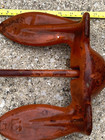 Boat Anchor Vintage 12 Inches Tall And Has A 10 On It  Heavy Vinyl Coated