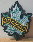 Vintage Canada Patch Green Maple Leaf Sew On Embroidered Travel Souvenir Badge