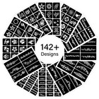 12 Temporary Tattoo Stencils 142 Pcs Henna Stencils Reusable Tattoo Stencils    
