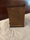 Vintage Mid 20th Century Mcm Solid Wood Metal Coaster Set Of 6 Made In Japan