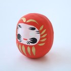 Japanese 2 h Green Daruma Doll Papermache Wish Making Health Healing Japan