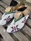 Exceptional Antique C 1920 s Sioux Beaded Ceremonial Moccasins  10   From Estate