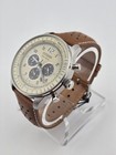 Citizen Men s Ca4500-08x Eco-drive Chronograph Stainless Steel Leather Watch New