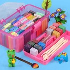 Ifergoo 62 - Color Non - Sticky Oven - Bake Polymer Clay Diy Kit - With Tools