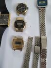 Lot Of Watches For Parts Or Repair Seiko Quartz  Swiss Made  Texas Instruments 