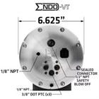 Accuair Aluminum Endo-vt  Gallon 2 Corner Valve Air Tank Aa Endo Vt23 Raw
