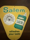 Vintage Salem Cigarettes Advertising Thermometer Sign Yellow Green White Menthol