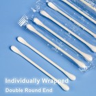 200 Count Individually Wrapped Cotton Swabs Double Tipped White