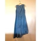 Vtg 90 s Cotton Tank Asymmetrical Hem Midi Maxi Dress Sz M Cottagecore Coastal