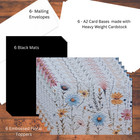 6 Embossed Wildflower Adult Card Making Kit  Diy Stationery Set W  Envelopes A2