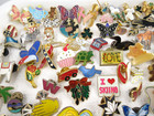 190 Piece Vintage   Modern Assorted Lapel Pin Lot Mostly Enamel