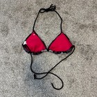 Y2k Vintage Bikini Swimsuit Top Medium Argyle Halter Padded Punk Emo Mall Goth