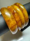 Four Pieces Antique Bakelite Bracelets Bangles 
