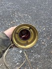 Antique Lamp Brass Copper Lantern Nautical Ship Boat  Glass Red Globe Neat