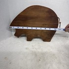 Vtg Cutting Board Pig Shapewalnut Ozark Walnut 10 5   x7   
