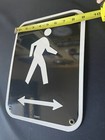 Vintage Porcelain Sign To Cross Street Push Button Walk Signal-new- Pbwmd 12x9