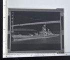 Vtg Uss Missouri Bb-63 Golden Gate Bridge Photo W Negative Us Navy Battleship Bw