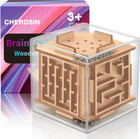 Fidget Puzzle Cube For Kids And Adults - 6-sided Wooden Puzzle Game Fidget Toy F