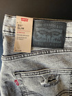 Levi s 511 Slim Jeans Mens 31x30 Nwt Gray Acid Wash Distressed Ripped Stretch