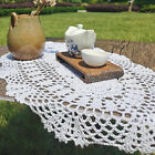 12 x28  White Vintage Hand Crochet Lace Table Runner Oval Table Placemats Doily