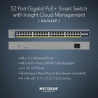 Netgear Gs752tp 52 Port Poe Gigabit Ethernet Switch For Desktop  Silver gray