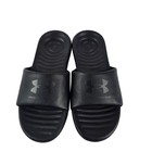 Under Armour Ansa Fixed Slide Sandals Men 9 Black Athletic Sport Shower Shoes