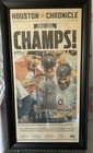 Houston Astros 2017 World Series Champs Mlb Newspaper 11 2 17 Framed pennant Lot