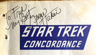 1973 George Takei Autographed Star Trek Concordance Sci-fi Television Show Book