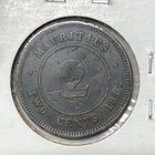 1882-h 2 Cent Mauritius