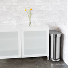 Simplehuman Slim 45 Liter Kitchen Step Trash Can Brushed Steel Lid Cw2044 New