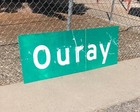 Vintage Retired Highway Sign Ouray 21 5 X 60 Cdot Thick Colorado Offroad Capital