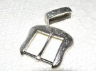 Pre-owned Belt Buckle  Silver In Color  2 5  X 2 5  Dated R 1999