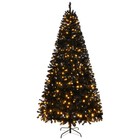 6 Ft Pre-lit Artificial Christmas Tree  Hinged Xmas Pine Tree For Holiday Party 