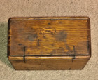 Antique Folding Wooden Sewing Kit Box W  Parts Dated Patented 1899 February 13