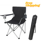 Ozark Trail Basic Quad Folding Camp Chair With Cup Holder  Black  Adult