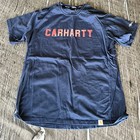 Carhartt Force Relaxed Fit Mens L Navy Blue Logo T Shirt Mint Not Worn Lot Of 3