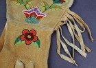 12 5  Leather Glove Bead Decor Native American Indian Adirondack Camp Display