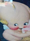 Antique Vintage Kewpies Rose O neill Ice Cream Diecut Litho C  1920 Large Framed