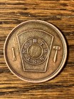 1872 Masonic Penny North Star Royal Arch Chapter Penny Winchendon Ma One Penny