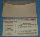 1947 Maryland State Dept Of Health Mass X-ray Service Report Card   Envelope