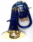 Brass Musical Instruments 4 Valve Euphonium Blue Brass Finish Bb Flat With Free